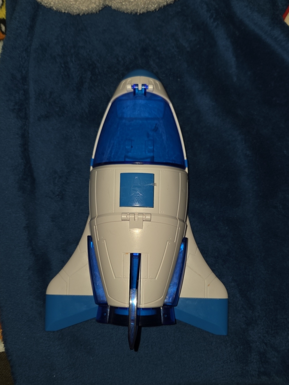 Kids Vappr Rocket Blue and White Space Shuttle Toy